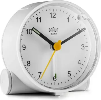 Alarm Braun BC01W, quartz, analog, bardhë