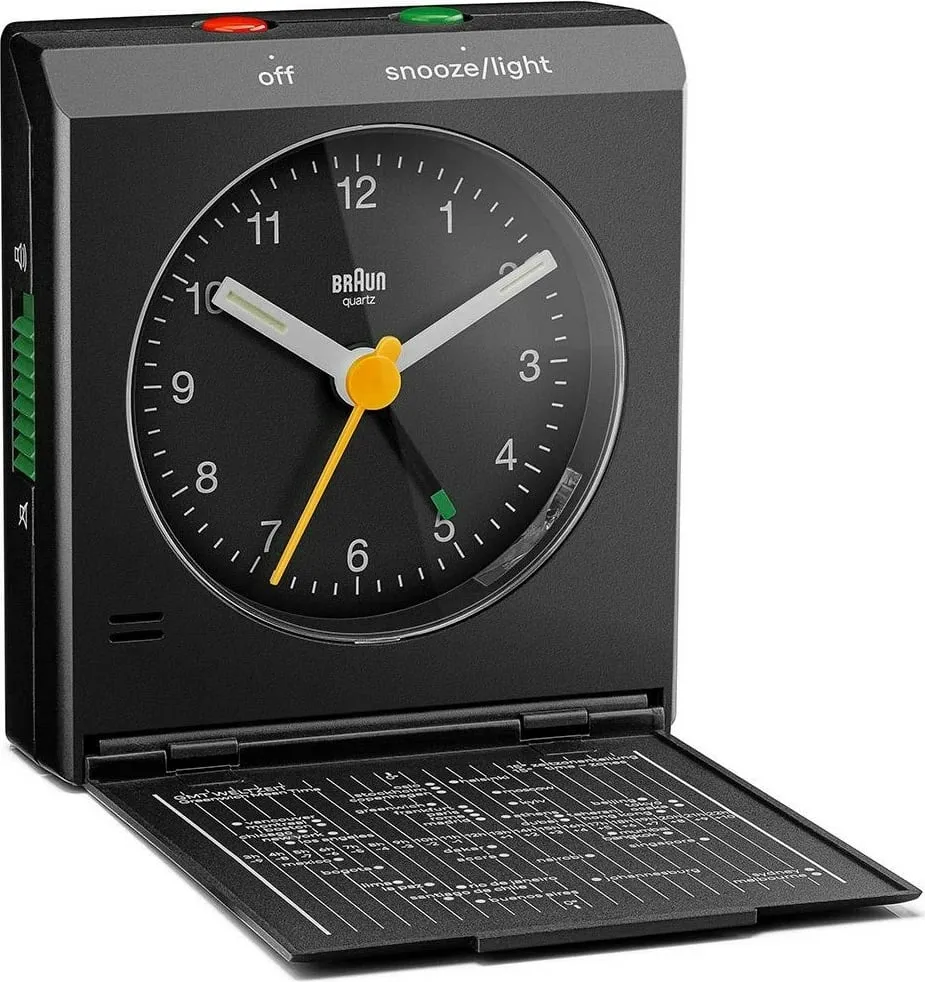 Orë alarmi Braun BC 05 B, quartz, me dritë dhe snooze, e zezë - 1