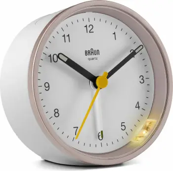 Orë me alarm Braun e bardhë/rozë