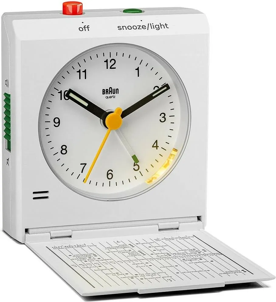 Orë alarmi Braun BC 05 W, quartz, dritë, snooze, e bardhë - 2