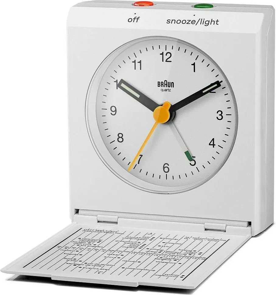 Orë alarmi Braun BC 05 W, quartz, dritë, snooze, e bardhë - 4