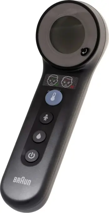 Termometër pa kontakt Braun BNT400B, për ballë, LCD, i zi