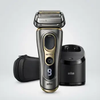 Rroje elektrike Braun Series 9 9565cc, Wet and Dry, me stacion pastrimi, gri