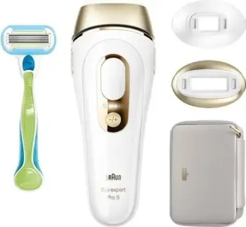 Epilator IPL Braun Silk expert PRO 5 IPL5152, për trup dhe fytyrë, me çantë, i bardhë
