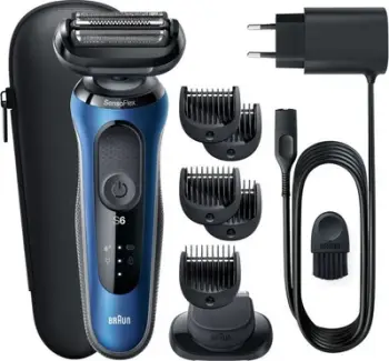 Rroje elektrike Braun Series 6 61 B1500s, me koka zëvendësuese, pa tel, blu