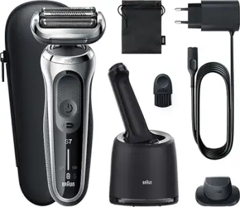 Brisk elektrik Braun Series 7 71-S7200cc, kokë fleksibile 360°, stacion SmartCare, gri