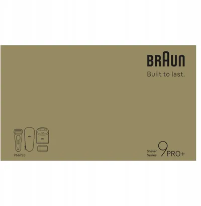 Pardëse elektrike Braun Series 9 PRO+ 9667CC, Clean and Charge, argjend - 5