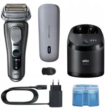 Rroje elektrike Braun Series 9 Pro+ 9675CC, me stacion pastrimi, gri