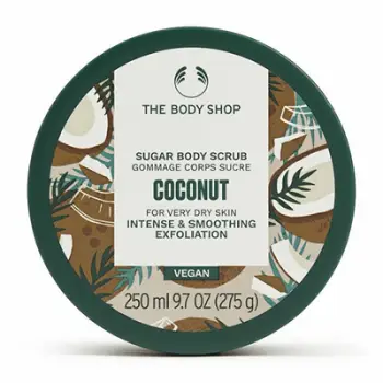 Skrub trupi për lëkurë të thatë The Body Shop Coconut, 250 ml