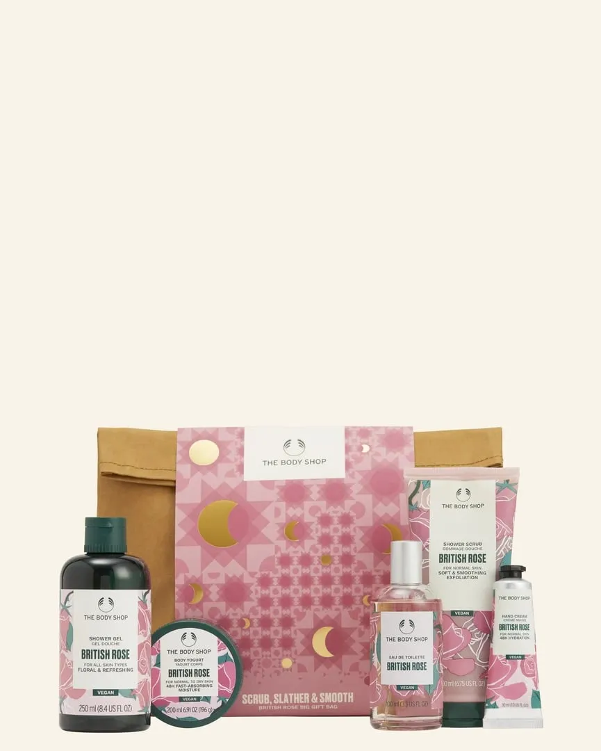Set Dhuratë Scrub, Slather & Smooth British Rose 1 Copë - 1