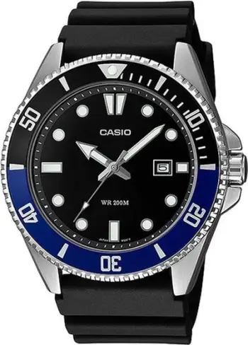 Orë dore Casio Timeless MDV-107-1A2VEF Marlin, 44.2mm, 20 ATM, e zezë