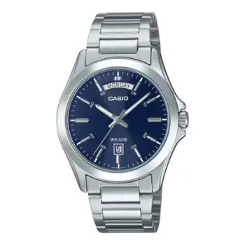 Orë dore Casio MTP-1370D-2A2V, e argjendtë/kaltër