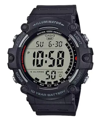 Orë dore Casio AE-1500WH-1A, e zezë