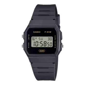 Orë dore Casio F-91WB-8A, e zezë