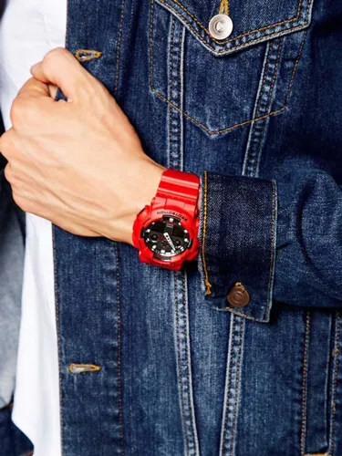 Orë për meshkuj Casio G-Shock GA100B-4A, e kuqe - 8