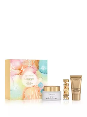 Set për lëkutë Elizabeth Arden Ceramide Advanced, Krem dite për lëkurë SPF 15 50 ml + Krem 15 ml + Serum për lëkurën 14 copë