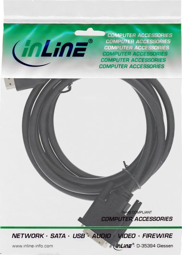 Kabllo InLine HDMI - DVI-D 1.5m, e zezë - 2