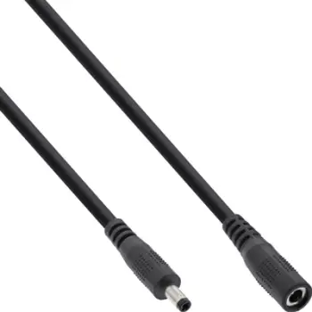 Kabllo zgjatuese DC InLine, 5m, prizë 4.0x1.7mm, AWG 18, e zezë