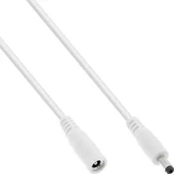 Kabllo zgjatues DC InLine 4.0x1.7mm, 1m, AWG 18, e bardhë