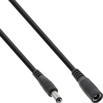 Kabllo zgjatuese DC InLine, 5.5x2.1mm, 3m, e zezë
