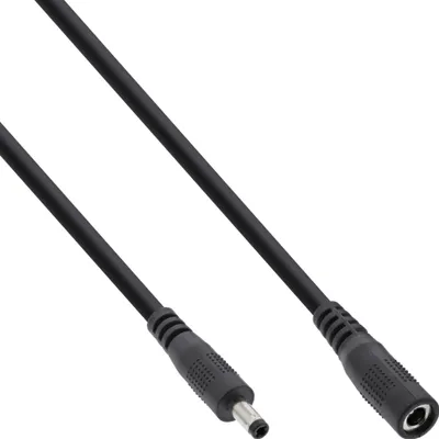 Kabllo zgjatuese DC InLine, 3m, prizë 4.0x1.7mm mashkull femër, e zezë - 1