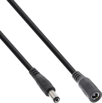 Kabllo zgjatuese energjie InLine DC, 5.5x2.5mm, 3m, e zezë