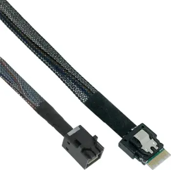 Kabllo InLine Slim SAS SFF-8654 në SFF-8643, 0.5m, e zezë