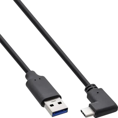 Kabllo USB InLine 35716W, USB A në USB C, 0.5m, USB 3.2 Gen 2, e zezë - 1