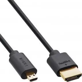 Kabllo HDMI InLine 17933D, 0.3m, high speed 48 Gbit/s, e zezë