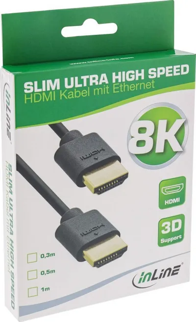 Kabllo HDMI InLine 17902S, 2m, kontakte të veshura me ar, e zezë - 2