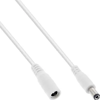 Kabllo zgjatuese DC InLine, 5.5x2.1mm, 2m, e bardhë