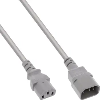 Kabllo zgjatuese rryme InLine, C13 në C14, 1.5m, gri