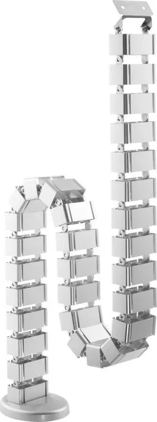 Organizues kabllosh InLine Flexible, për tavolina me lartësi të rregullueshme, 4 ndarje, 1.28m, gri