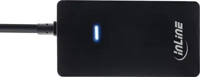 Hub USB InLine 2.0, 4 porta, 30cm, i zi - 2