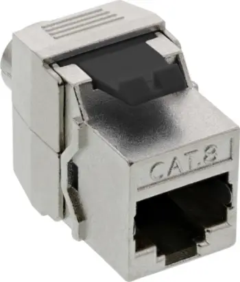 Modul rrjeti InLine RJ45 Keystone Jack, Cat 8.1, Snap In, i bardhë