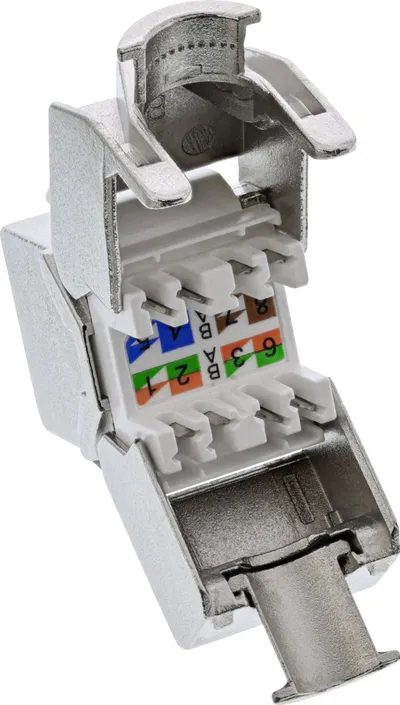 Modul rrjeti InLine RJ45 Keystone Jack Cat 8.1, Snap In, metalik - 3