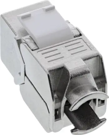 Modul rrjeti InLine RJ45 Keystone Jack Cat 8.1, Snap In, metalik