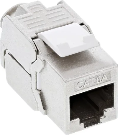Modul rrjeti InLine RJ45 Keystone Jack, Cat.6a, 10 Gb/s, i argjendtë - 1