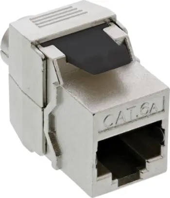 Modul rrjeti InLine RJ45 Keystone Jack, Cat6a, Snap In, i bardhë
