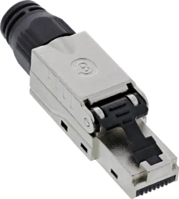 Prizë rrjeti InLine RJ45 Cat 8.1, 2000MHz, e blinduar, me kapak me vidë, argjendi