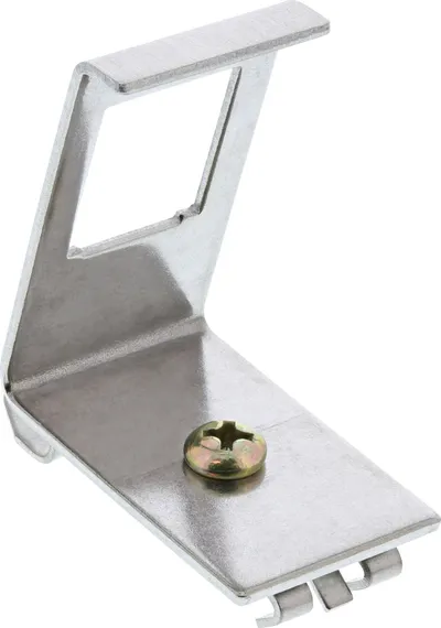Mbajtëse keystone për shinë DIN InLine, 1 port, metal, argjend - 2