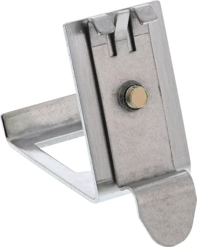 Mbajtëse keystone për shinë DIN InLine, 1 port, metal, argjend - 3
