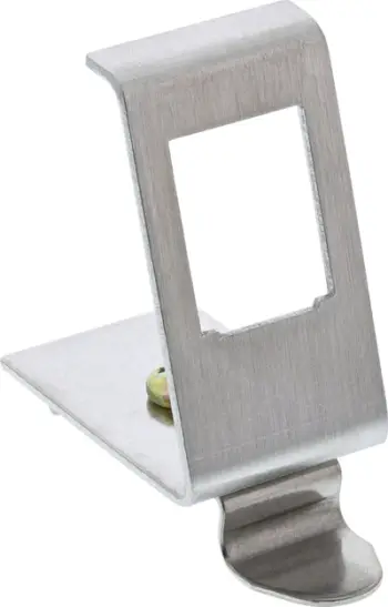 Mbajtëse keystone për shinë DIN InLine, 1 port, metal, argjend