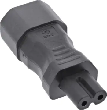 Adaptor energjie InLine IEC 60320 C14 në C7, 2.5A, i zi