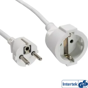 Kabllo zgjatuese InLine Power Extension Type F, 1.5m, e bardhë