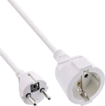 Zgjatës rryme InLine Power Extension Cable Type F, 20m, 230V, i bardhë