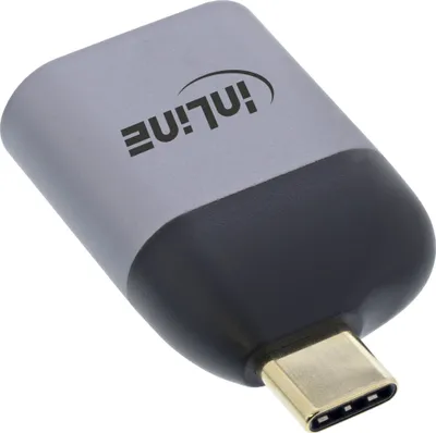 Adapter USB InLine Display Converter, USB Type-C në HDMI, 4K 60Hz, gri - 2