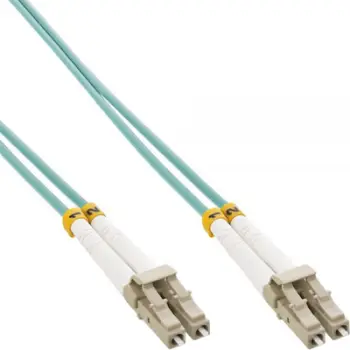 Kabllo optike InLine Fiber Patchcord LC/LC OM3 (88543O), 50/125µm, 3m, e kaltër