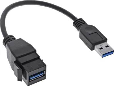 Adapter USB InLine 76206C, USB 3.2, 0.2m, i zi - 1