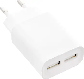 Karikues USB InLine DUO, 2 porta, 5V 2.1A, i bardhë